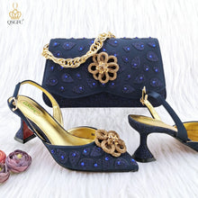 Load image into Gallery viewer, Classic Matching High Heels And Bag Set