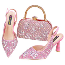 Load image into Gallery viewer, Luxury Handmade Shoes and Clutch Bag Set for Women FGR43
