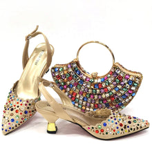 Load image into Gallery viewer, Latest Luxury Pattern Ladies Shoes And Bag Set ED215