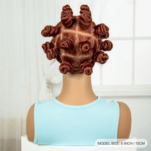 Load image into Gallery viewer, Ginger Full Lace Handmade Bantu &amp; Dreadlock Braided Wig with Baby Hair | Synthetic Braided Wig for Black Women