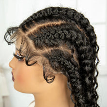 Load image into Gallery viewer, 34" Twisted Cornrow Full Lace Braided Wig | Baby Hair | Synthetic Lace Front Braids | Black Women
