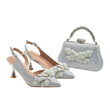 Load image into Gallery viewer, Women's Wedding Pointed Toe Shoes and Bag Set- ED123