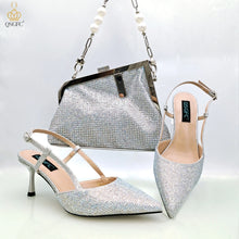 Load image into Gallery viewer, Fashion Shoulder Bag and Strap High Heels Set