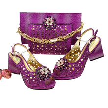 Load image into Gallery viewer, Italian Shoes And Bag Sets For Evening Party HFV-25