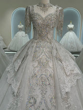 Load image into Gallery viewer, Luxurious Off Shoulder French Wedding Dress EDW325