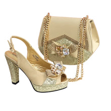 Load image into Gallery viewer, Newest Pumps Women High Heels Shoes and Bags Set JNB54