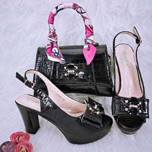 Load image into Gallery viewer, Ladies Shoes and Bag Set African Sets HFG1-29