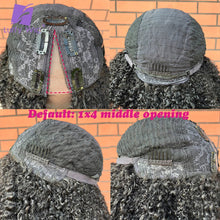 Load image into Gallery viewer, 200Density V Shape Wig Afro Kinky Curly Human Hair V Part Wig Short Curly Glueless No Leave Out New U Part Wigs For Women