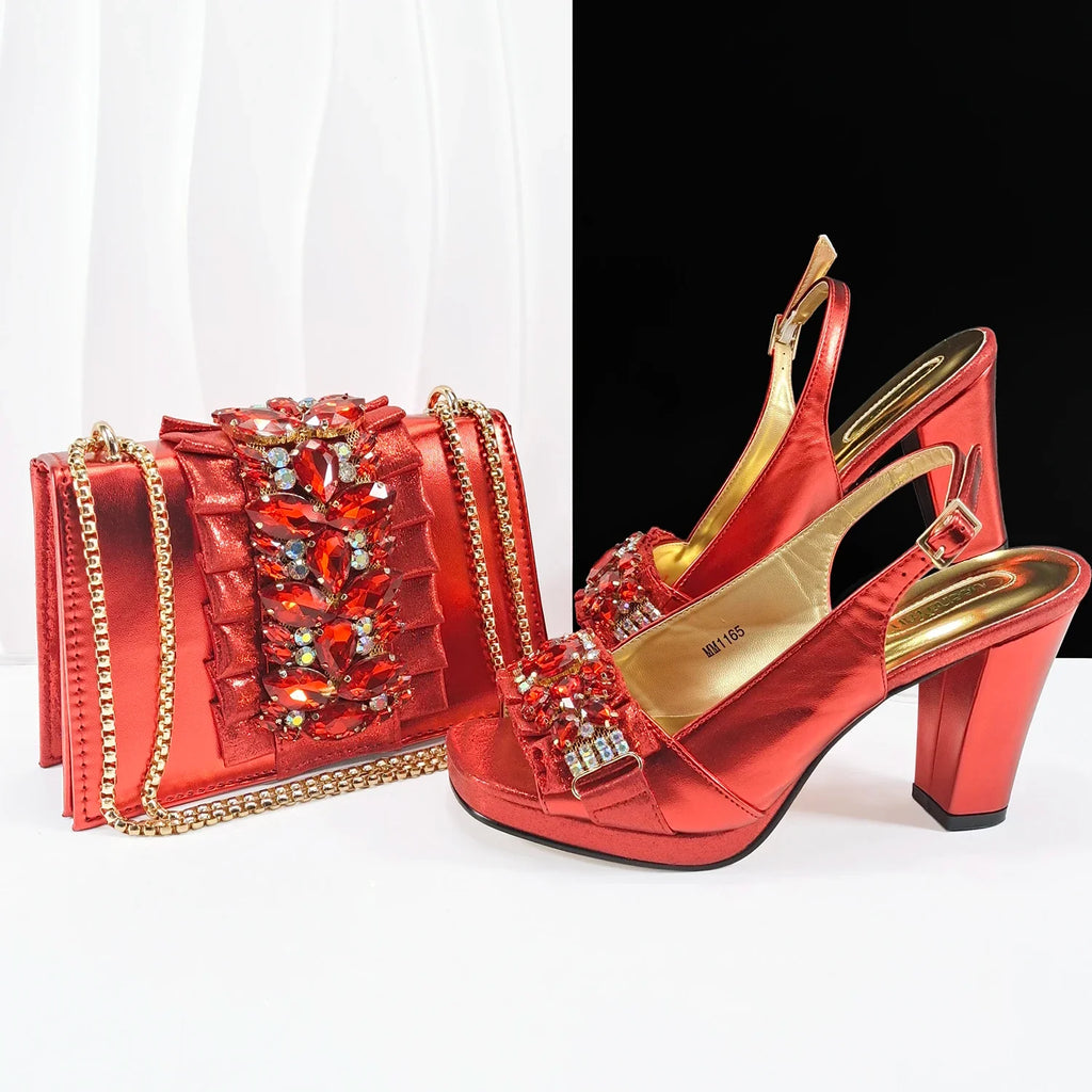 Lastest Italian Shoes with Matching Bag Set HFG1-2