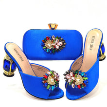 Load image into Gallery viewer, Italian blue Shoes And Bag Sets HSD1-35