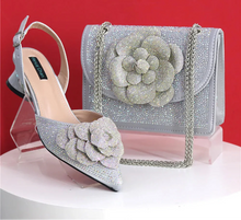 Load image into Gallery viewer, Elegant Lady Shoes And Bag Set with Rhinestone EW4520