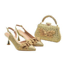 Load image into Gallery viewer, Women's Wedding Pointed Toe Shoes and Bag Set- ED123