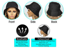 Load image into Gallery viewer, 30" Crochet Afro Dreadlocks Bucket Hat Wig | Synthetic Braided Hair | Curly Ends | Black Women