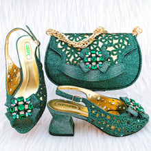 Load image into Gallery viewer, African Wedding Shoes and Bag Set HGY1-46