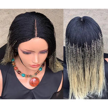 Load image into Gallery viewer, Senegalese Micro Twist Braided Wig | Bob Length | Light Passion Twist | Lace Front Wig | Black Women