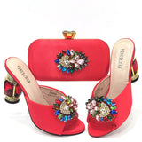 Italian blue Shoes And Bag Sets HSD1-35