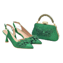 Load image into Gallery viewer, Women's Wedding Pointed Toe Shoes and Bag Set- ED123