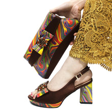Load image into Gallery viewer, Italian Design Shoes Matching Bag Set EDT543