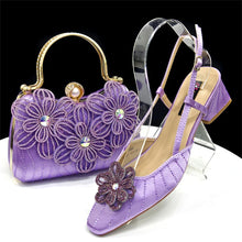 Load image into Gallery viewer, Italian Fashion Women's Elegant Heels &amp; Clutch Bag Set EDS317