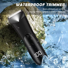 Load image into Gallery viewer, Men's Groin &amp; Body Hair Trimmer Electric Wet and Dry Shaver with Stainless Steel Blade and 2 Guard Combs