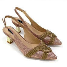 Load image into Gallery viewer, Women's Shoes and Bag Set with Rhinestone ED129