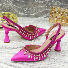 Load image into Gallery viewer, Latest Women Heels Shoes and Bags Set - ED-67