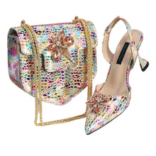 Load image into Gallery viewer, New Ladies Heels And Matching Bag Set EDNBG54
