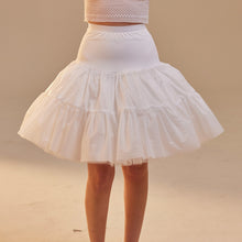 Load image into Gallery viewer, Short Petticoat Skirt with Corsage ,  Fluffy Layered Petticoat for Wedding, Party &amp; Everyday Wear