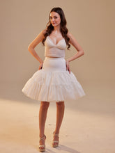 Load image into Gallery viewer, Short Petticoat Skirt with Corsage ,  Fluffy Layered Petticoat for Wedding, Party &amp; Everyday Wear