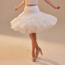 Load image into Gallery viewer, Short Petticoat Skirt with Corsage ,  Fluffy Layered Petticoat for Wedding, Party &amp; Everyday Wear