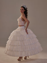Load image into Gallery viewer, Short Ruffled Layered Hoop Skirt , Quinceañera &amp; Wedding Underskirt