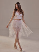 Load image into Gallery viewer, Short Soft White Tulle Skirt for Women , Flowy Mini Tulle Skirt, Bridal Party Skirt, Bachelorette Skirt