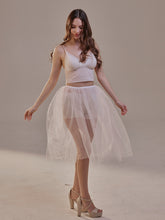 Load image into Gallery viewer, Short Soft White Tulle Skirt for Women , Flowy Mini Tulle Skirt, Bridal Party Skirt, Bachelorette Skirt