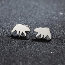 Load image into Gallery viewer, Bear Stud Earrings