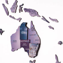 Load image into Gallery viewer, 3D Wooden World Map Sirius