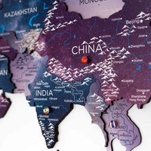 Load image into Gallery viewer, 3D Wooden World Map Sirius