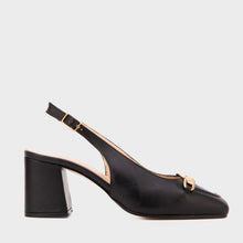 Load image into Gallery viewer, The Potomac Black Slingback Leather Women Sandal