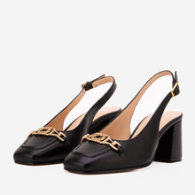 Load image into Gallery viewer, The Potomac Black Slingback Leather Women Sandal