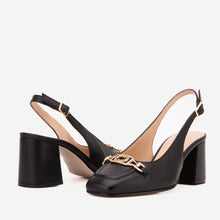 Load image into Gallery viewer, The Potomac Black Slingback Leather Women Sandal