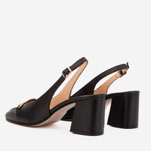 Load image into Gallery viewer, The Potomac Black Slingback Leather Women Sandal