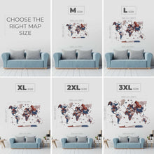 Load image into Gallery viewer, 3D LED / LUMINOUS Wooden World Map 3.0 Duna