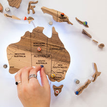 Load image into Gallery viewer, 3D Solid Wooden World Map - Walnut