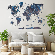Load image into Gallery viewer, 3D Wooden World Map Space