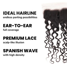 Load image into Gallery viewer, Spanish Wave 13x4 Transparent Lace Human Hair Frontal