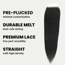Load image into Gallery viewer, Straight 5x5 HD Lace Human Hair Closure
