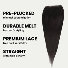 Load image into Gallery viewer, Straight 5x5 Transparent Lace Human Hair Closure