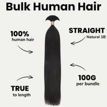 Load image into Gallery viewer, Straight Bulk 100% Human Braiding Hair
