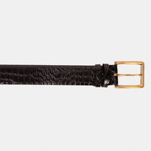 Load image into Gallery viewer, The Strat Black Leather Belt