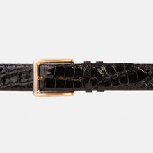 Load image into Gallery viewer, The Strat Black Leather Belt