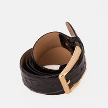 Load image into Gallery viewer, The Strat Black Leather Belt